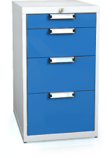 Universal cabinet for workbenches 840 x 480 x 600 - 4x drawer